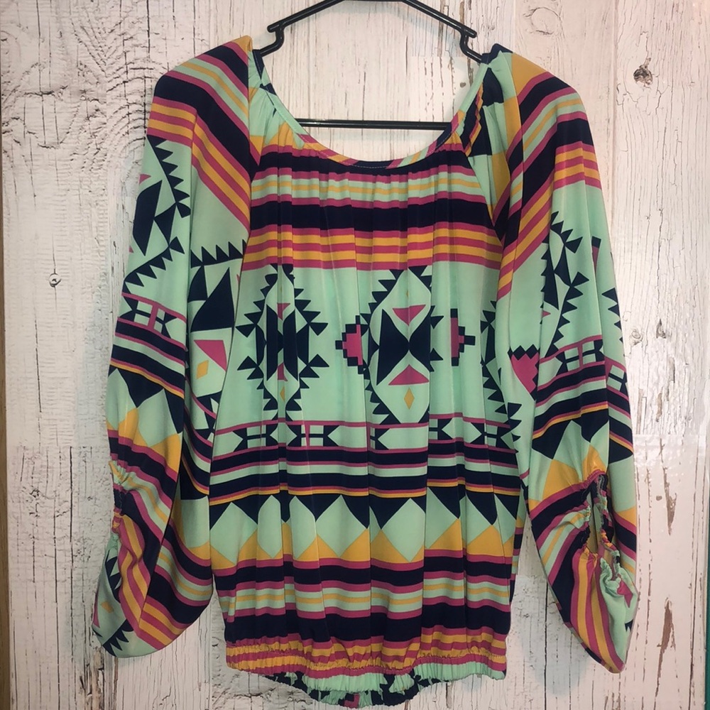 Aztec print blouse